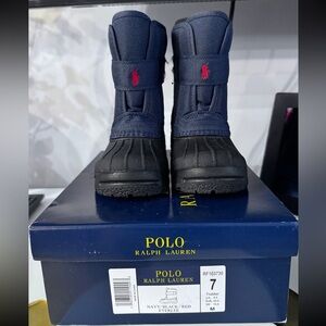 Polo Ralph Lauren Navy and Black Polo Boots